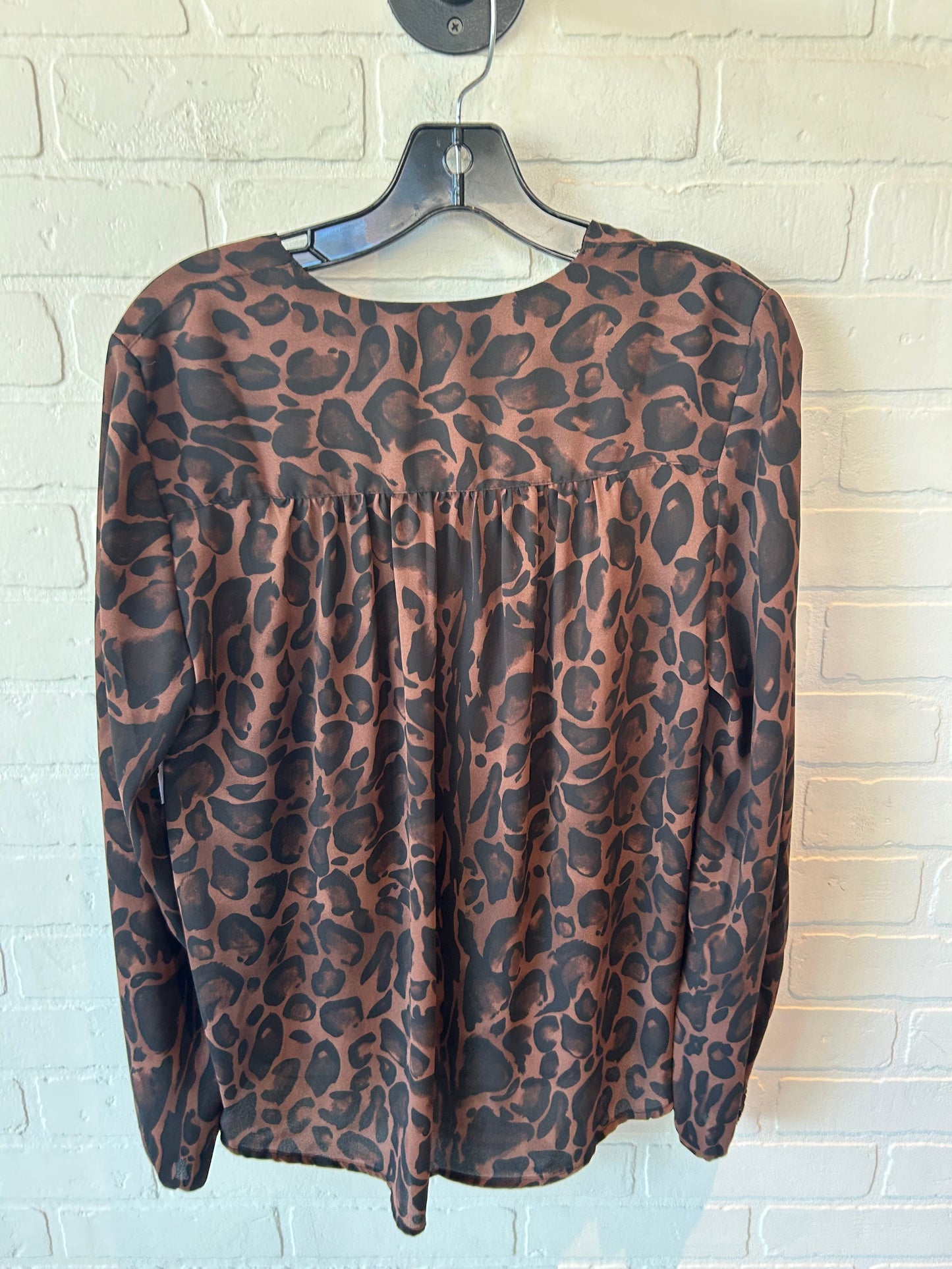 Top Long Sleeve By Catherine Malandrino In Brown, Size: M