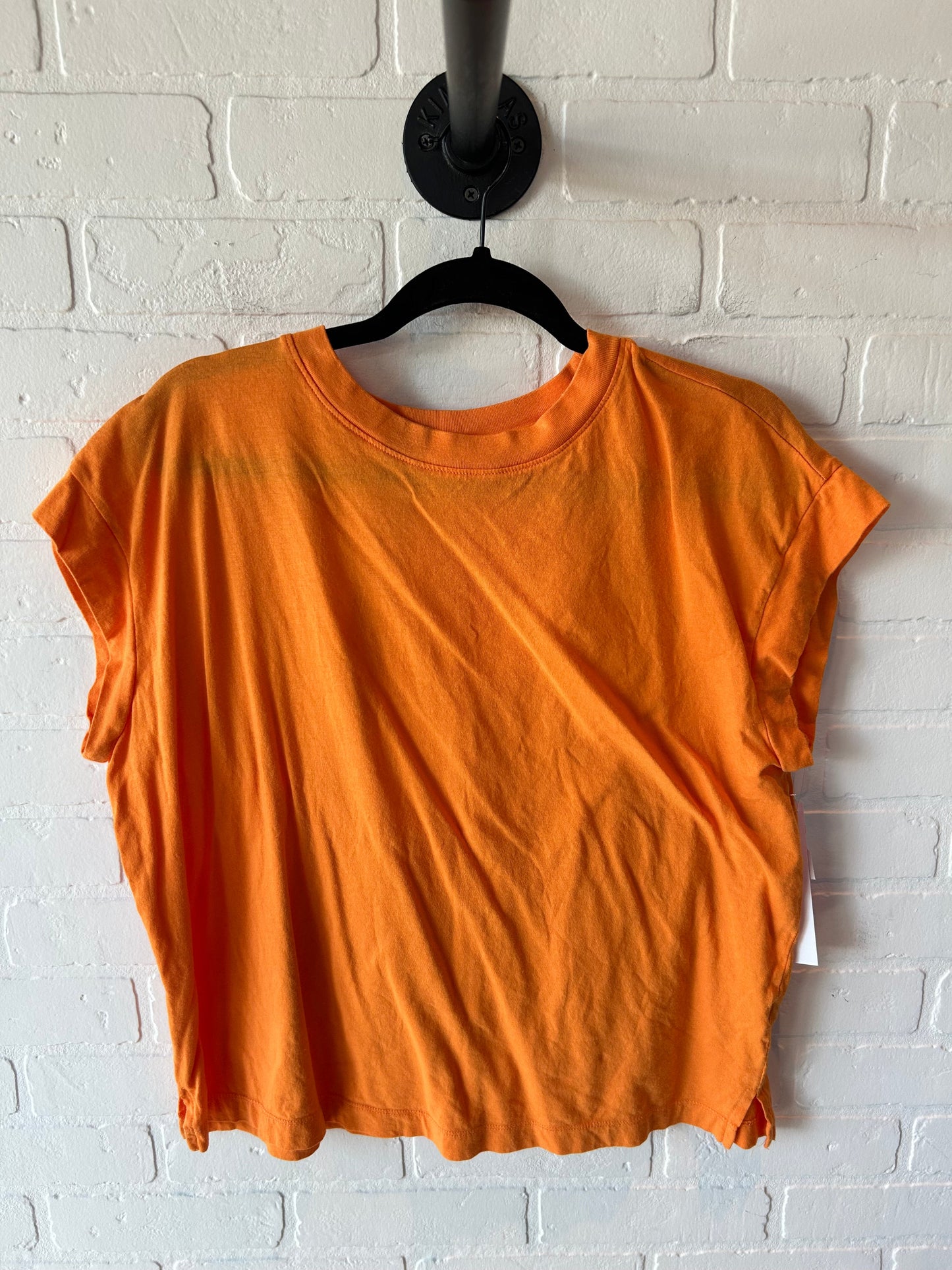 Top Short Sleeve Basic By A New Day In Orange, Size: L