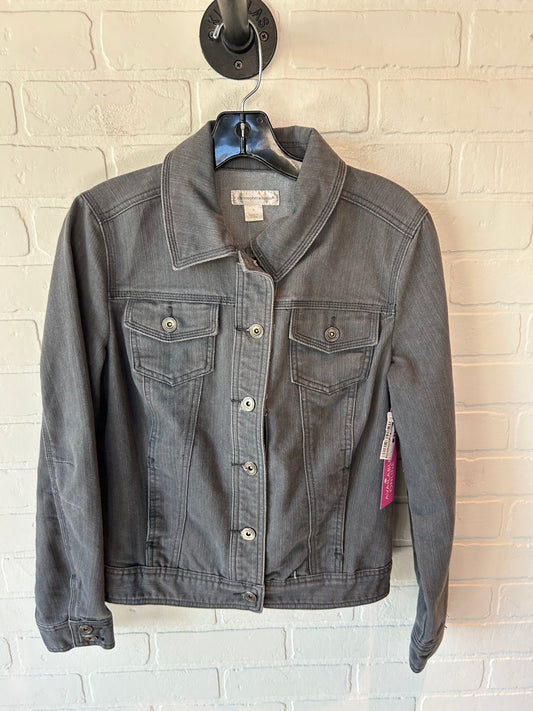 Jacket Denim By Christopher And Banks In Grey Denim, Size: S