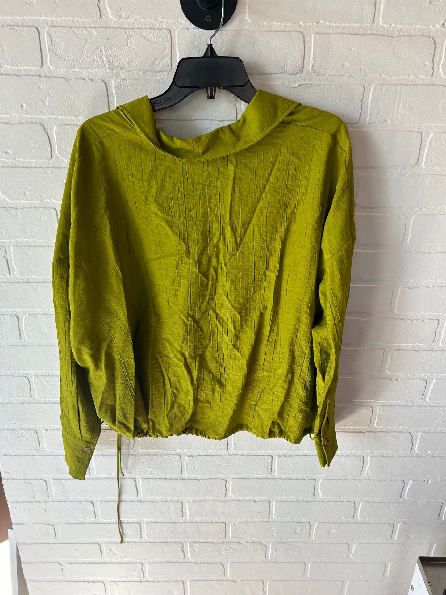 Top Long Sleeve By Zara In Green, Size: L