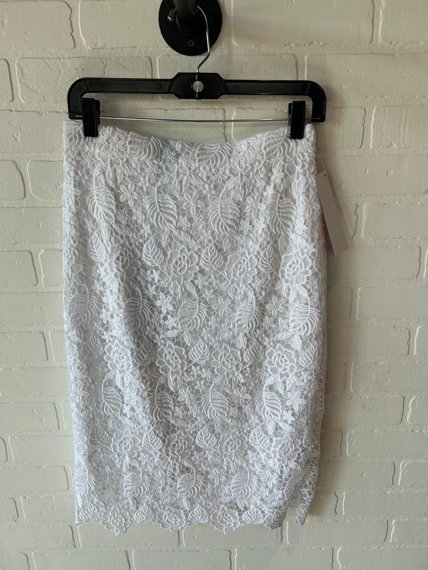 Skirt Midi By Banana Republic In White, Size: 8