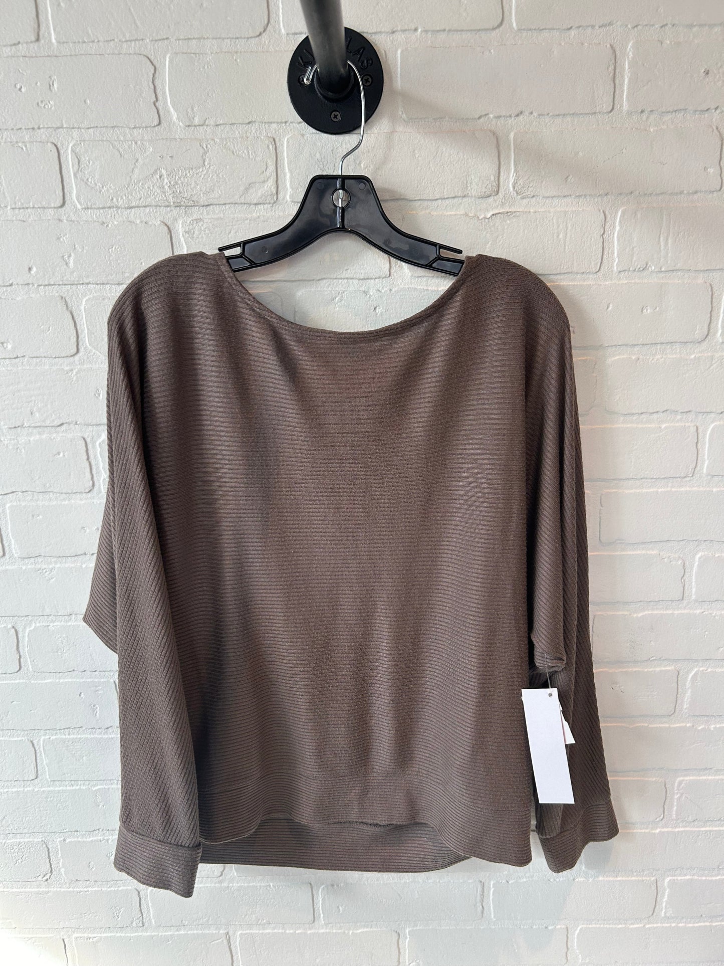 Top Long Sleeve By A New Day In Brown, Size: L