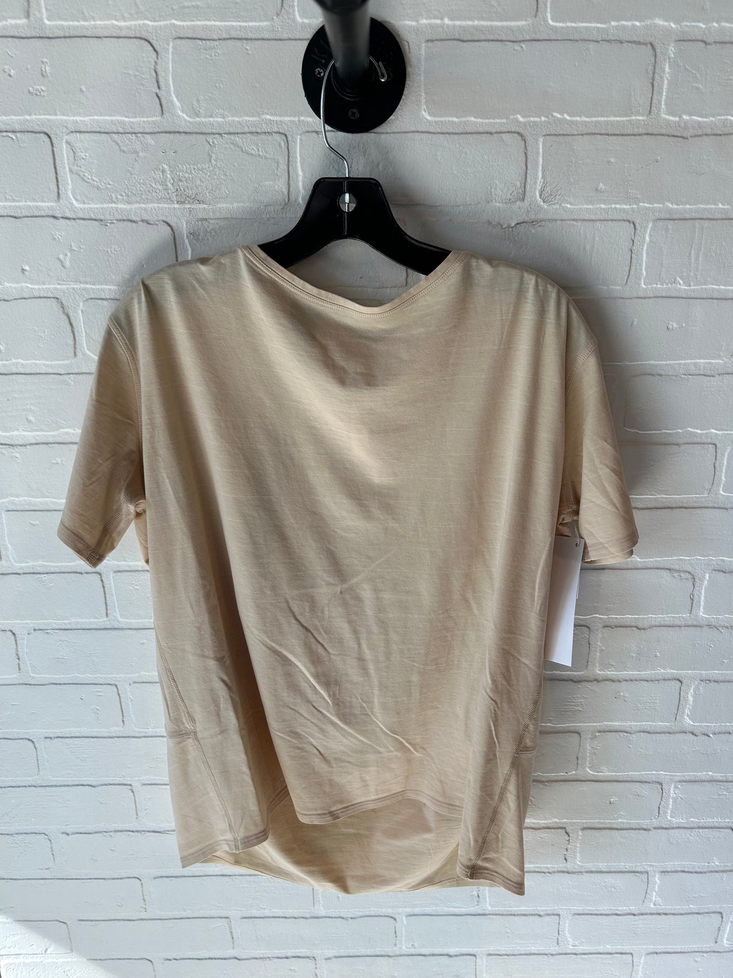 Athletic Top Short Sleeve By Lululemon In Cream, Size: S