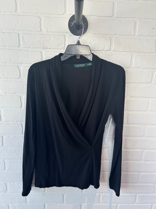 Top Long Sleeve By Lauren By Ralph Lauren In Black, Size: M