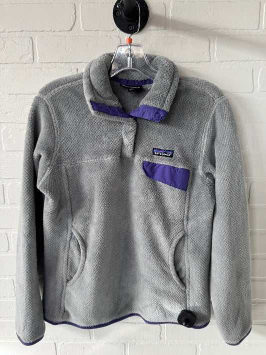 Jacket Fleece By Patagonia In Grey, Size: M