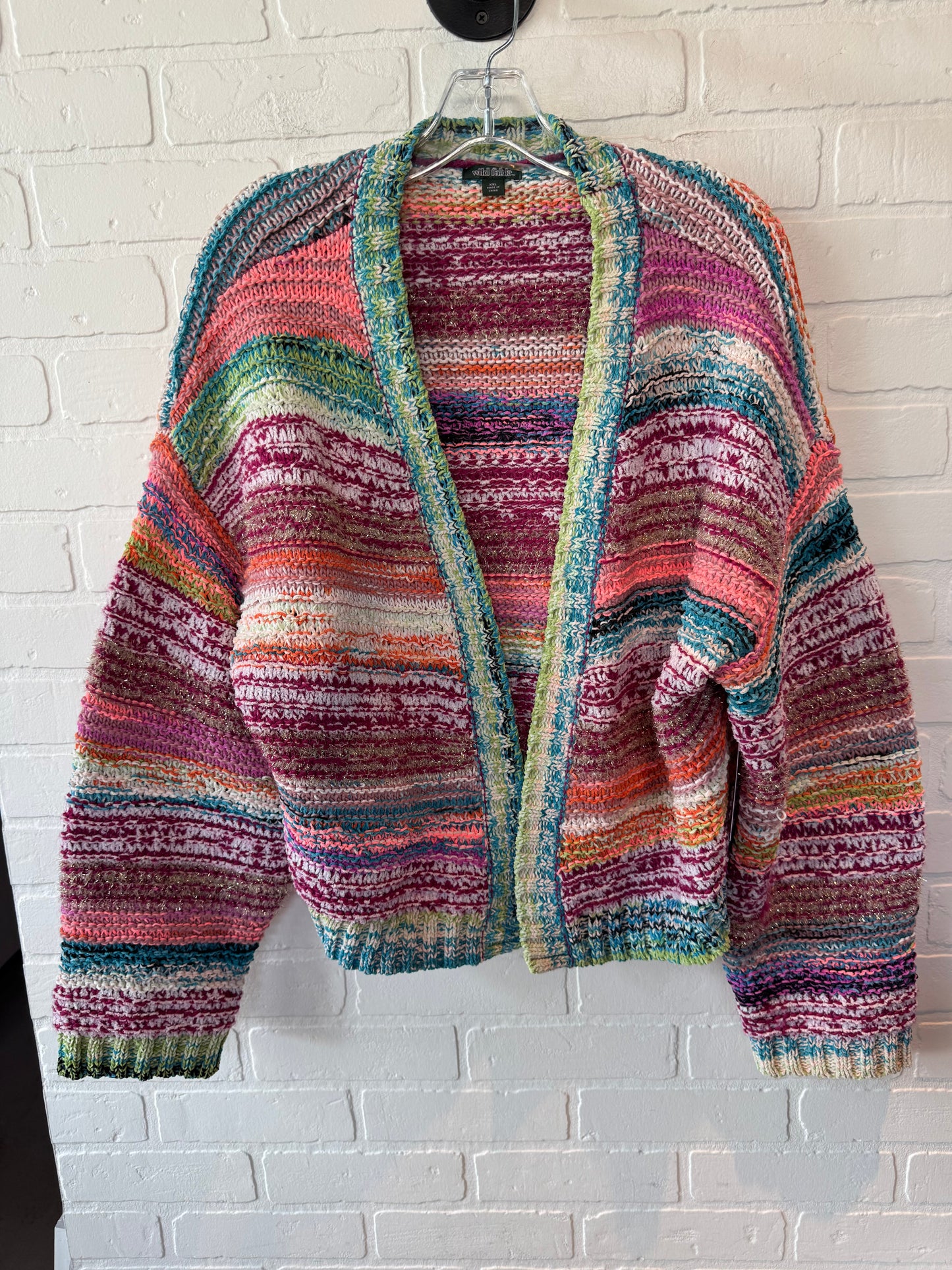 Sweater Cardigan By Wild Fable In Multi-colored, Size: 1x