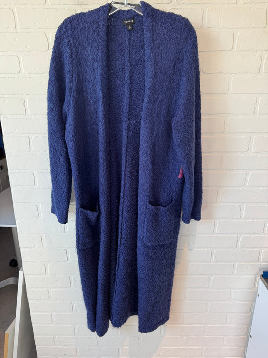 Sweater Cardigan By Torrid In Blue, Size: 2x