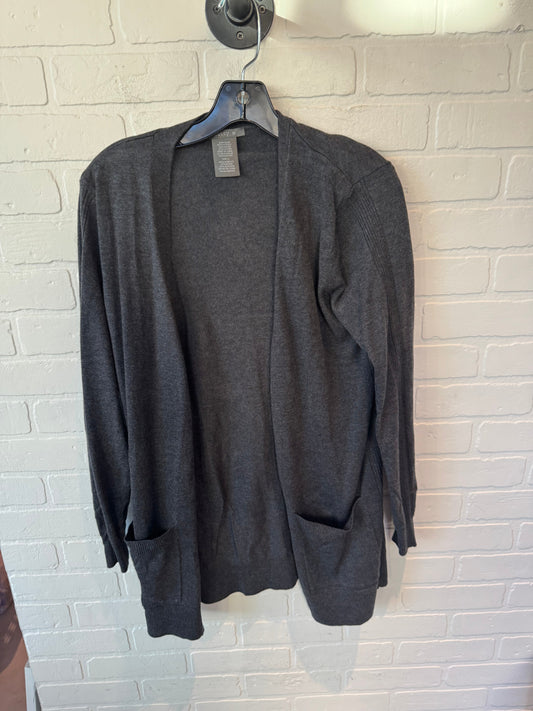 Sweater Cardigan By Matty M In Grey, Size: L