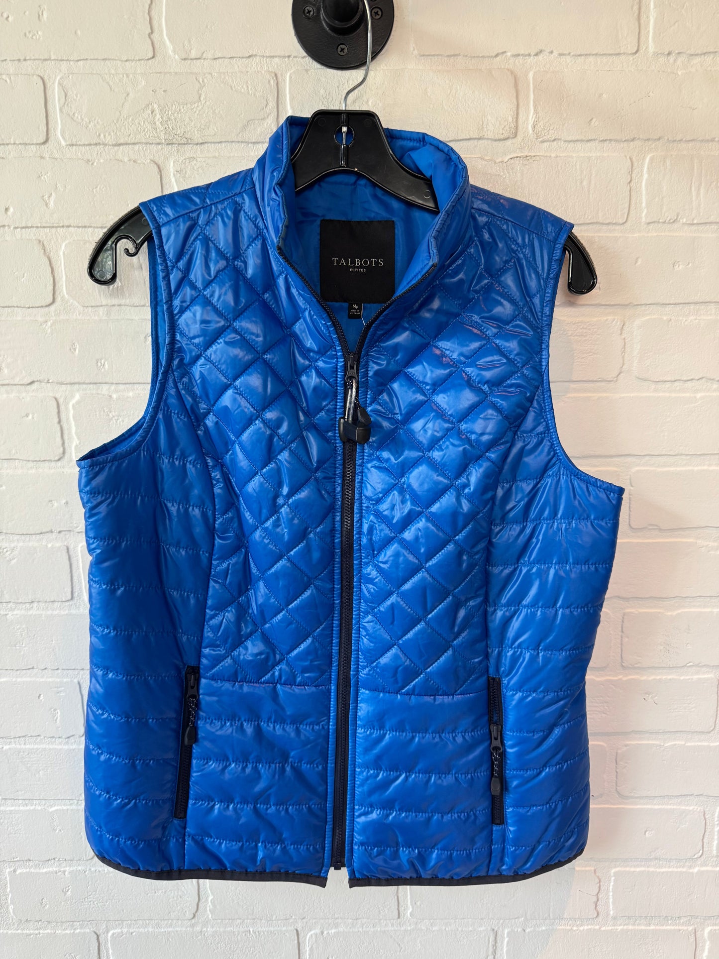 Vest Puffer & Quilted By Talbots In Blue, Size: Mp