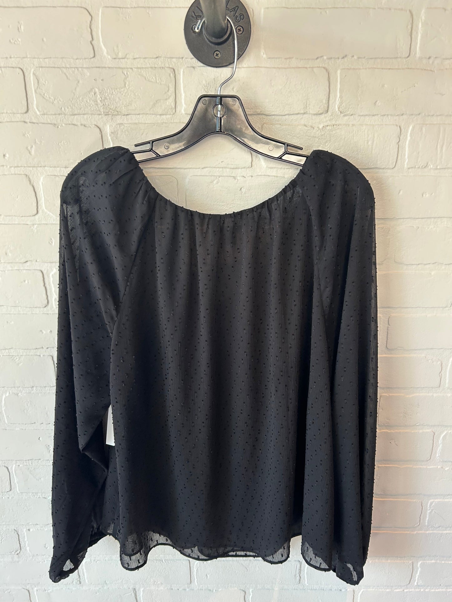 Top Long Sleeve By Ann Taylor In Black, Size: L