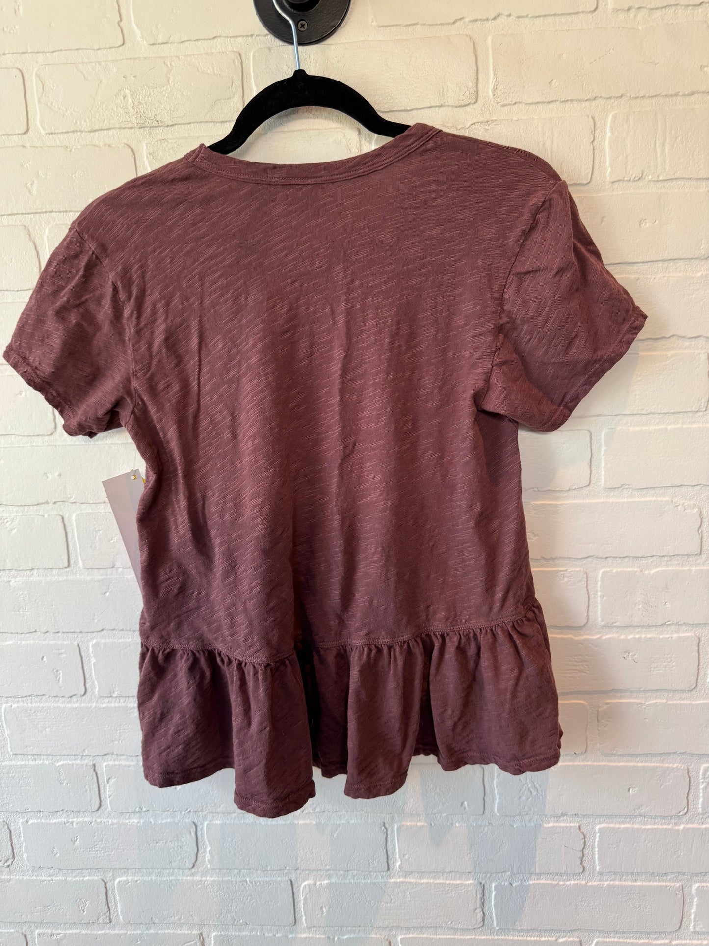 Top Short Sleeve By Left Of Center In Brown, Size: Xs