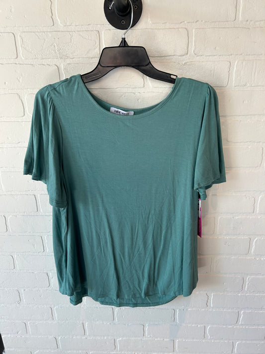 Top Short Sleeve By Nine West In Green, Size: L