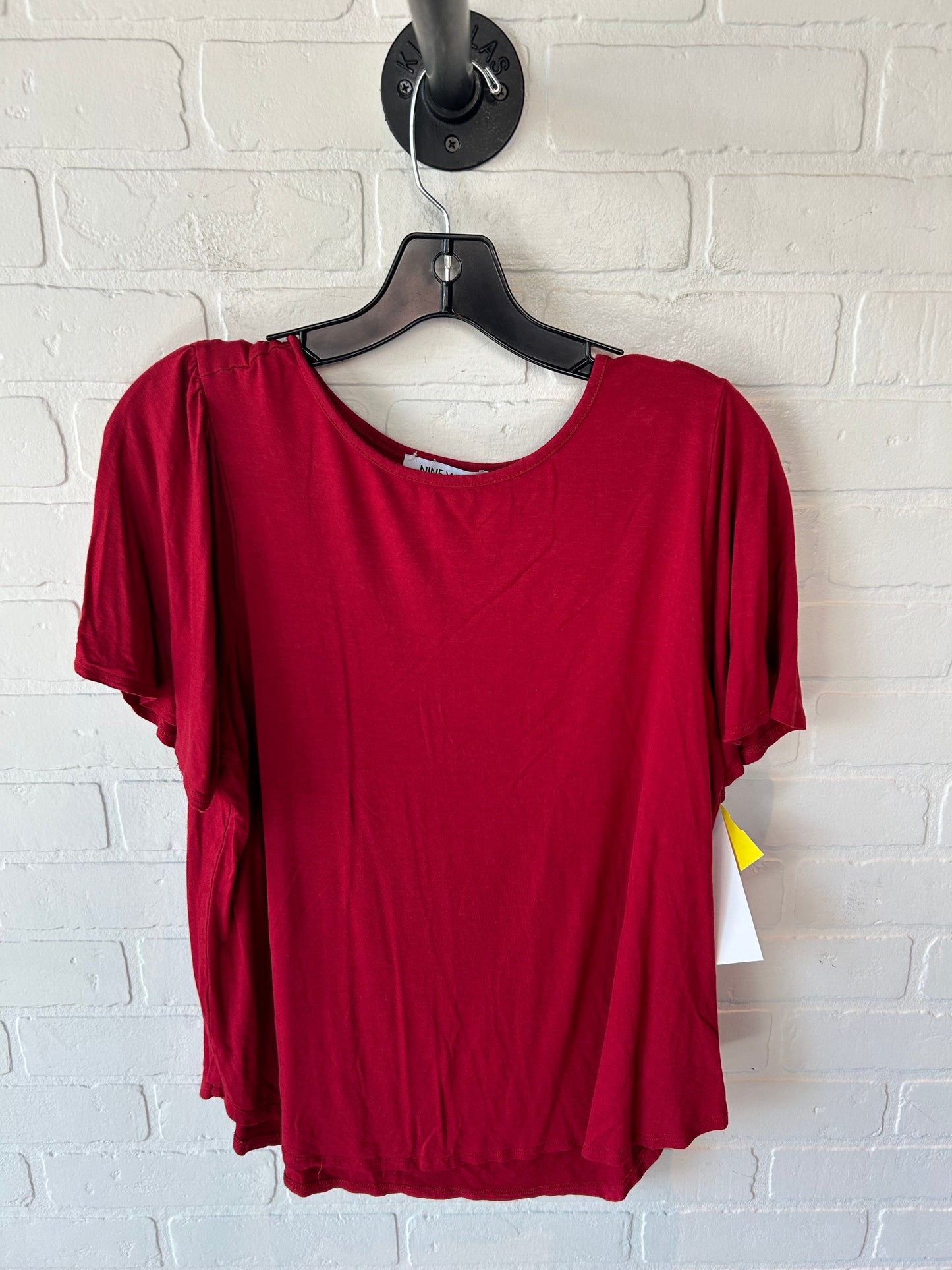 Top Short Sleeve By Nine West In Red, Size: L