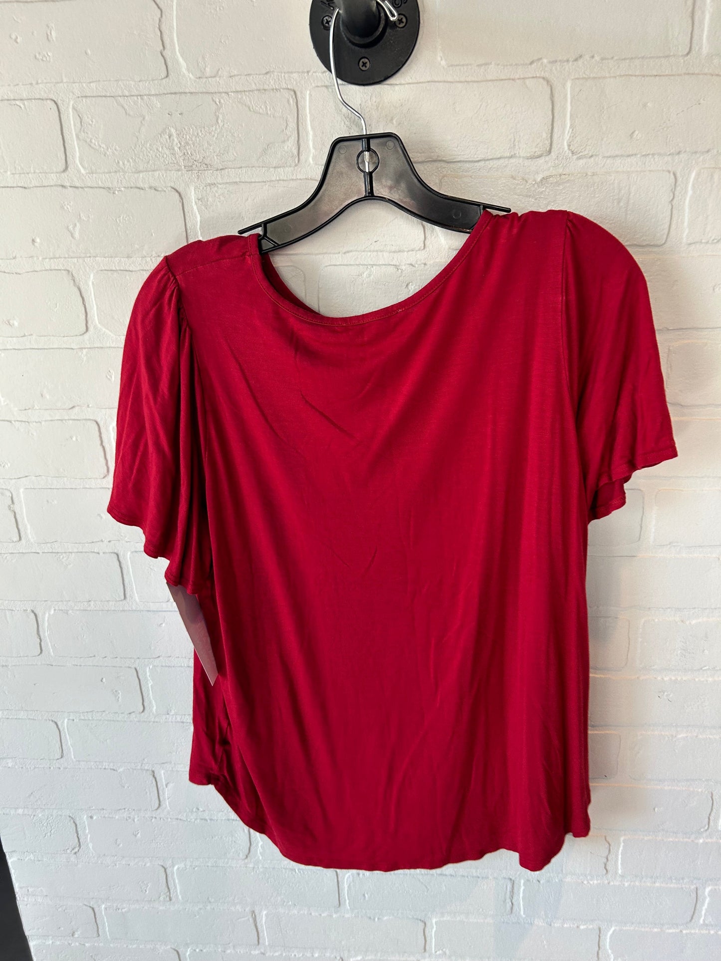 Top Short Sleeve By Nine West In Red, Size: L