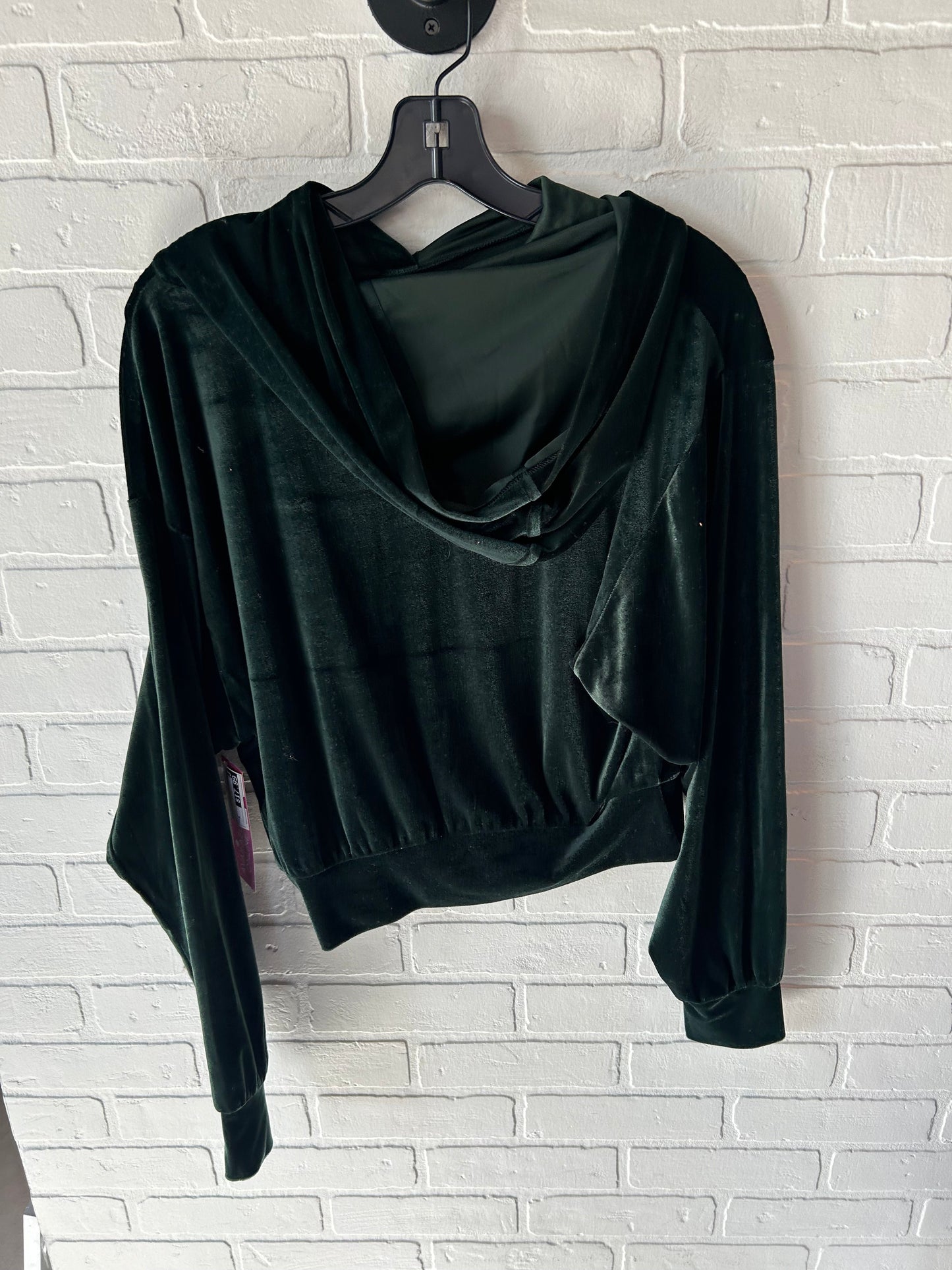 Sweatshirt Hoodie By Express In Green, Size: M