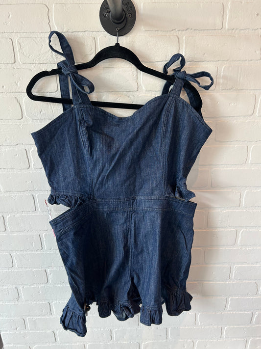 Romper By Bebe In Blue Denim, Size: L