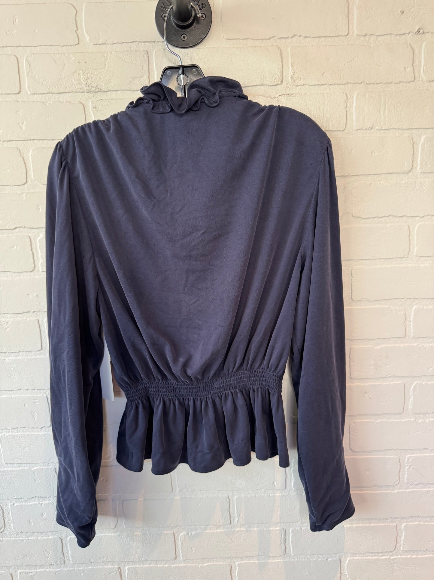 Top Long Sleeve By Rebecca Taylor In Blue, Size: M