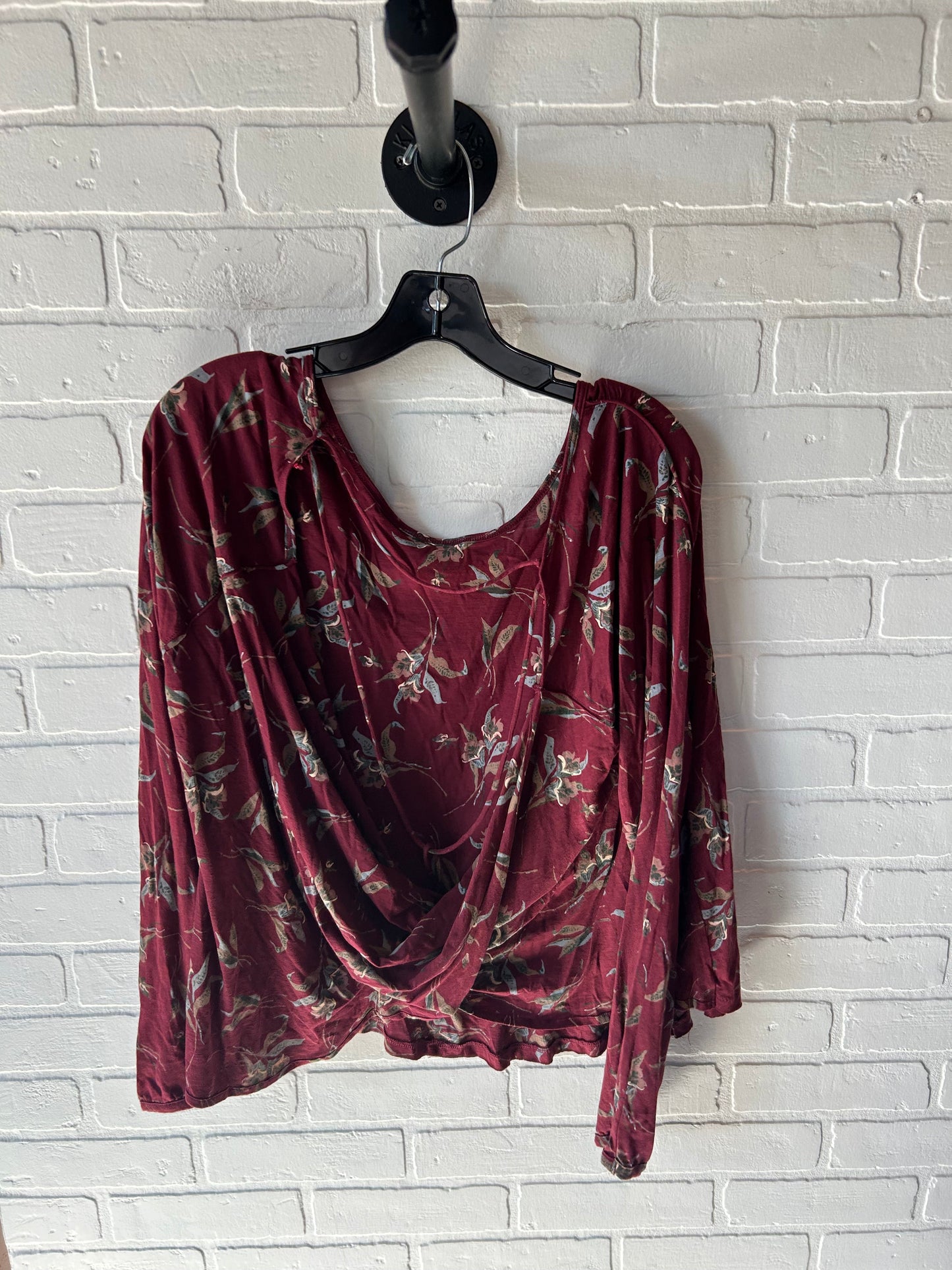 Top Long Sleeve By Free People In Red, Size: L