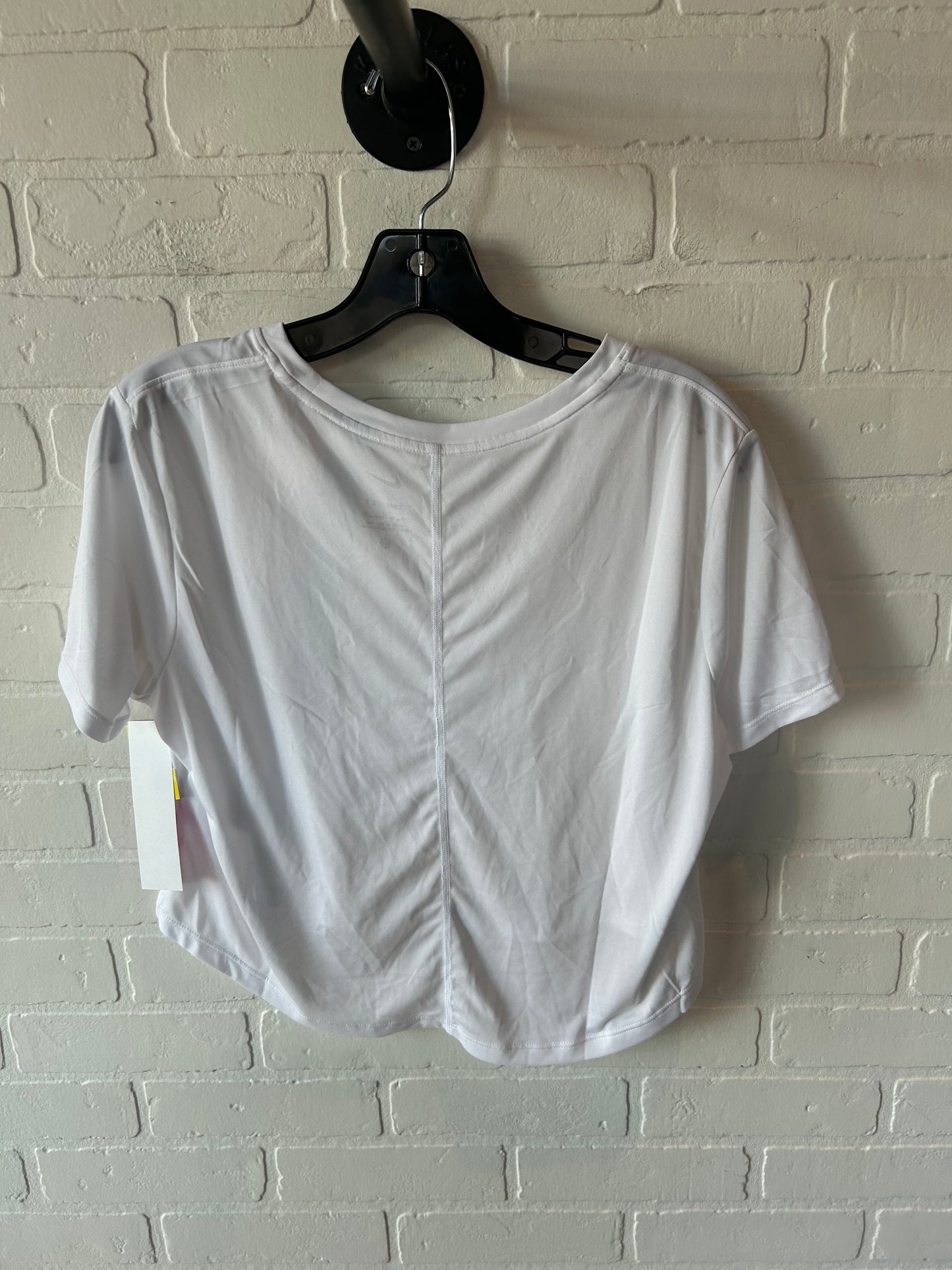 Athletic Top Short Sleeve By Nike In White, Size: M