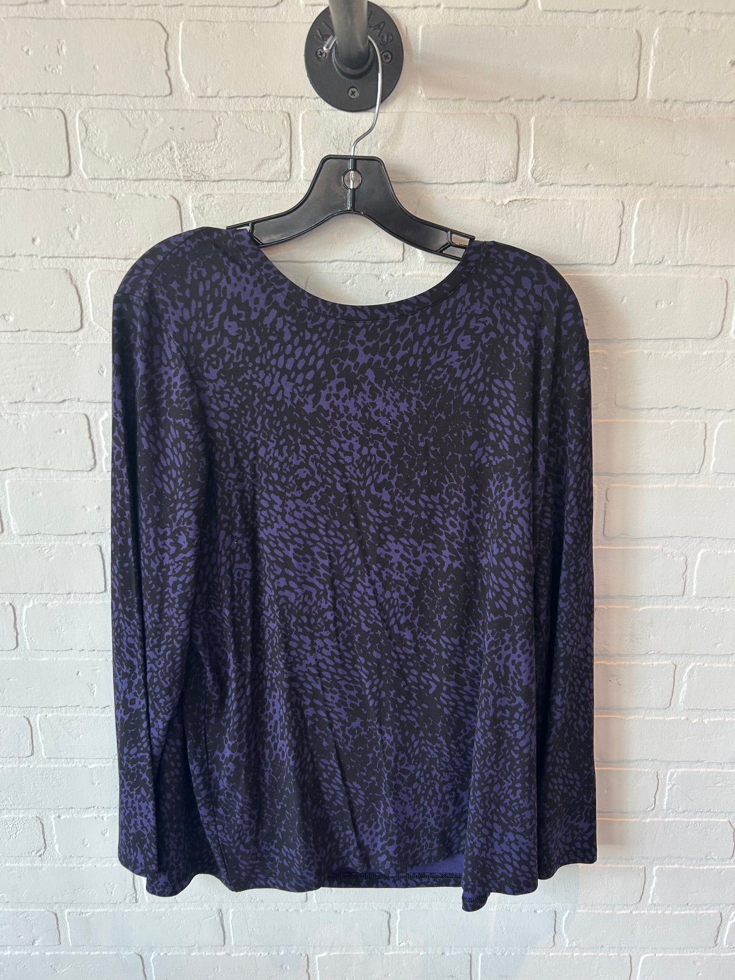 Top Long Sleeve By Chicos In Black & Purple, Size: Xl