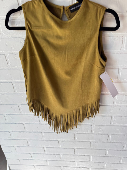 Top Sleeveless By Pretty Little Thing In Green, Size: Xs