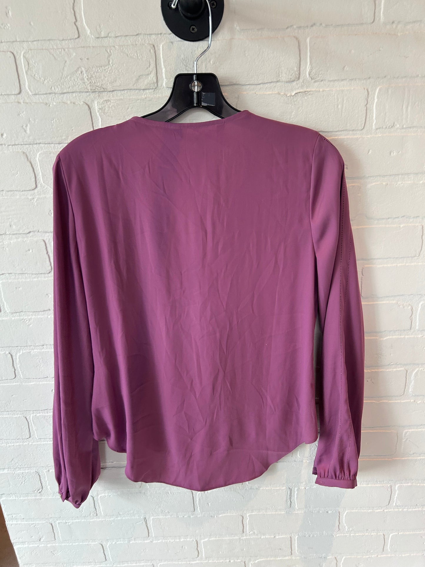 Top Long Sleeve By White House Black Market In Purple, Size: S