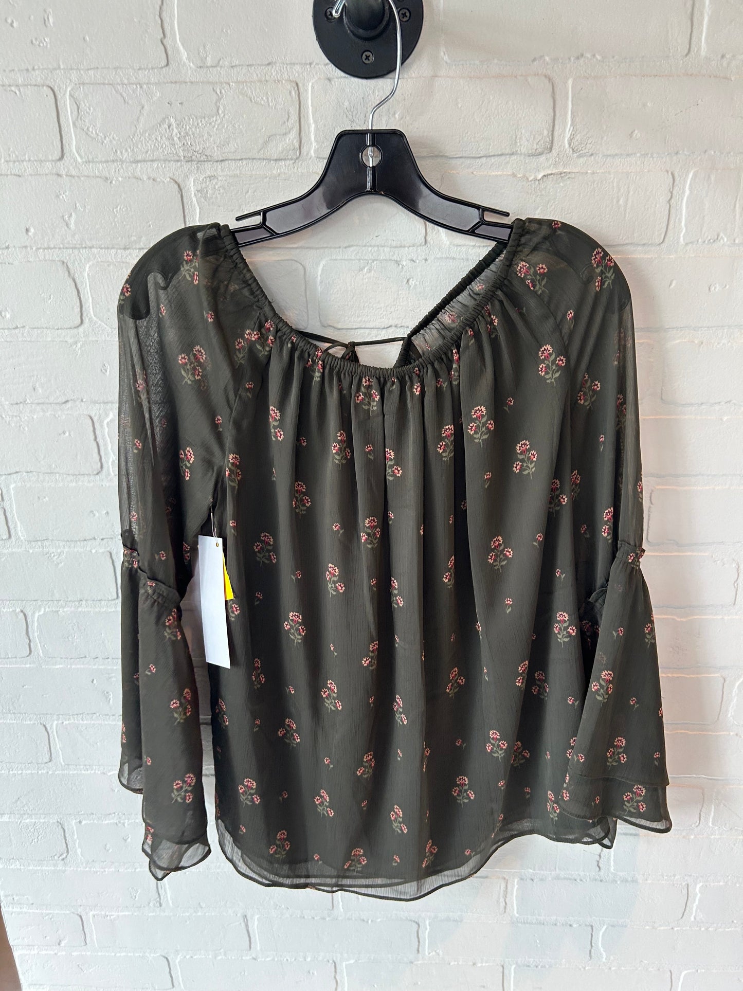 Top Long Sleeve By White House Black Market In Green, Size: S