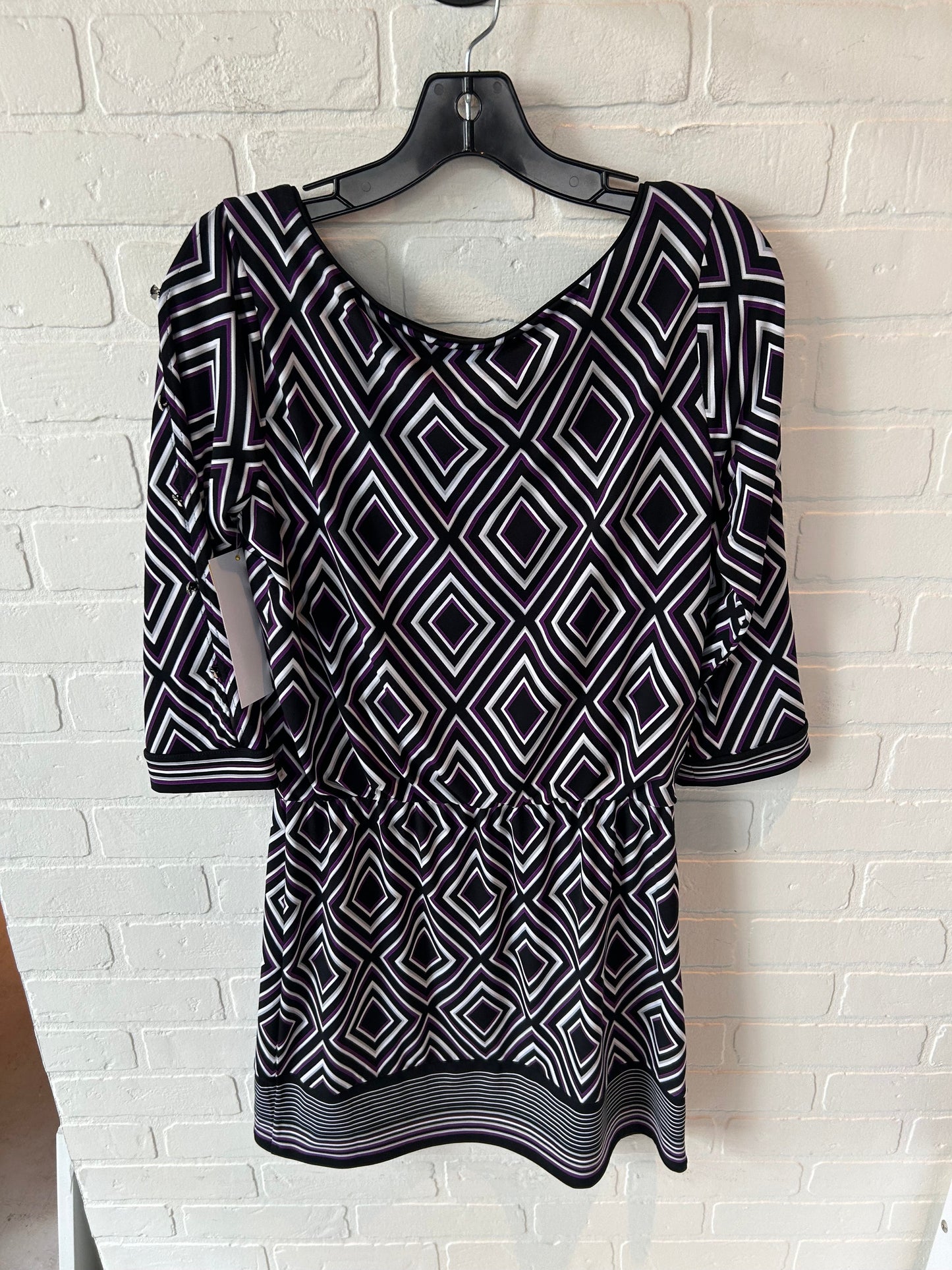 Dress Casual Short By White House Black Market In Black & Purple, Size: S