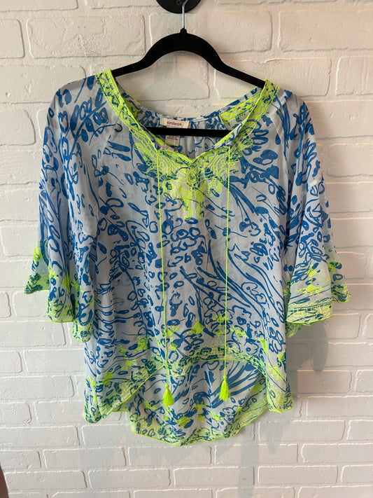 Top Long Sleeve By Sundance In Blue & Green, Size: Xs