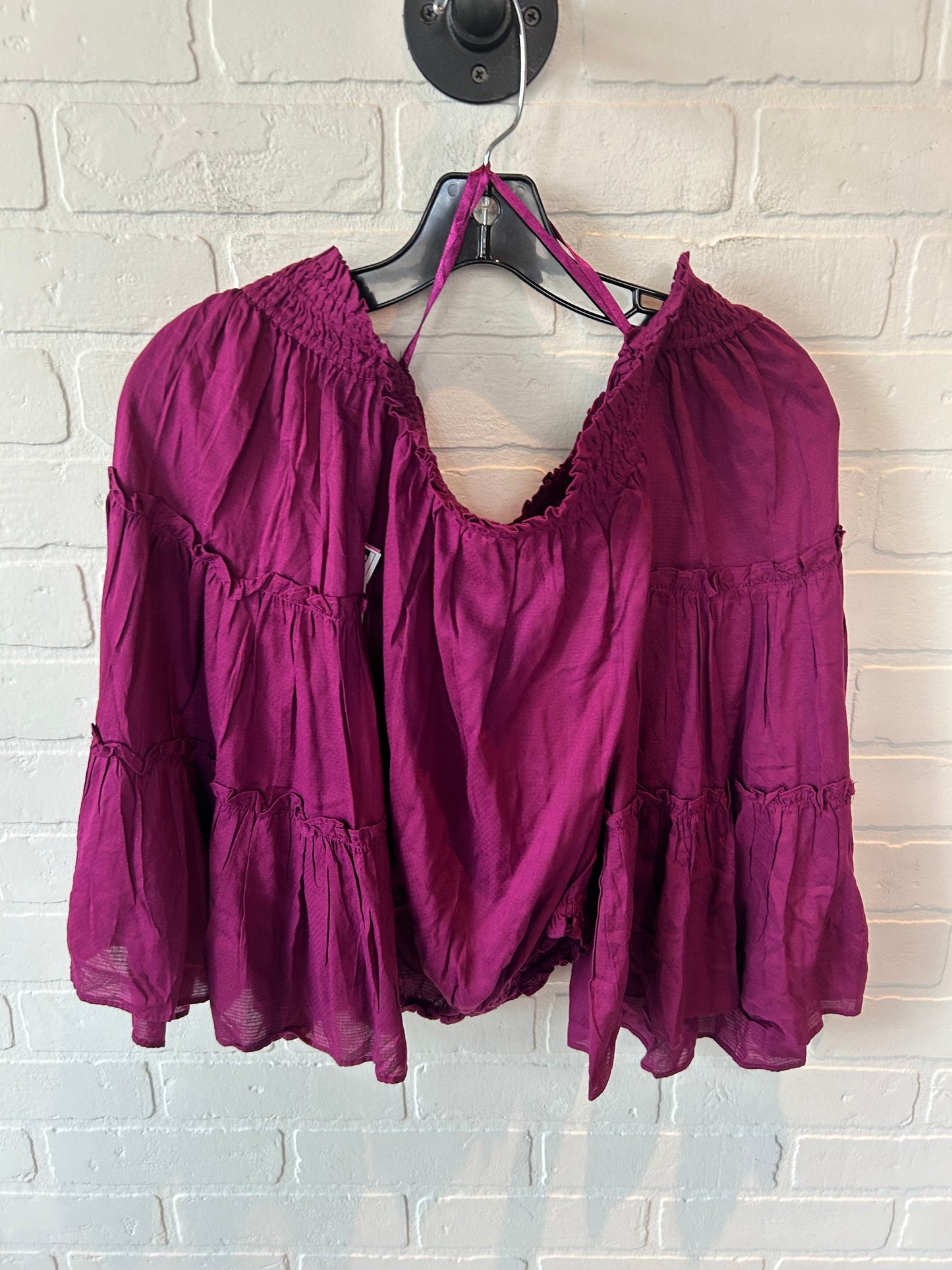 Top Long Sleeve By Free People In Purple, Size: Xs