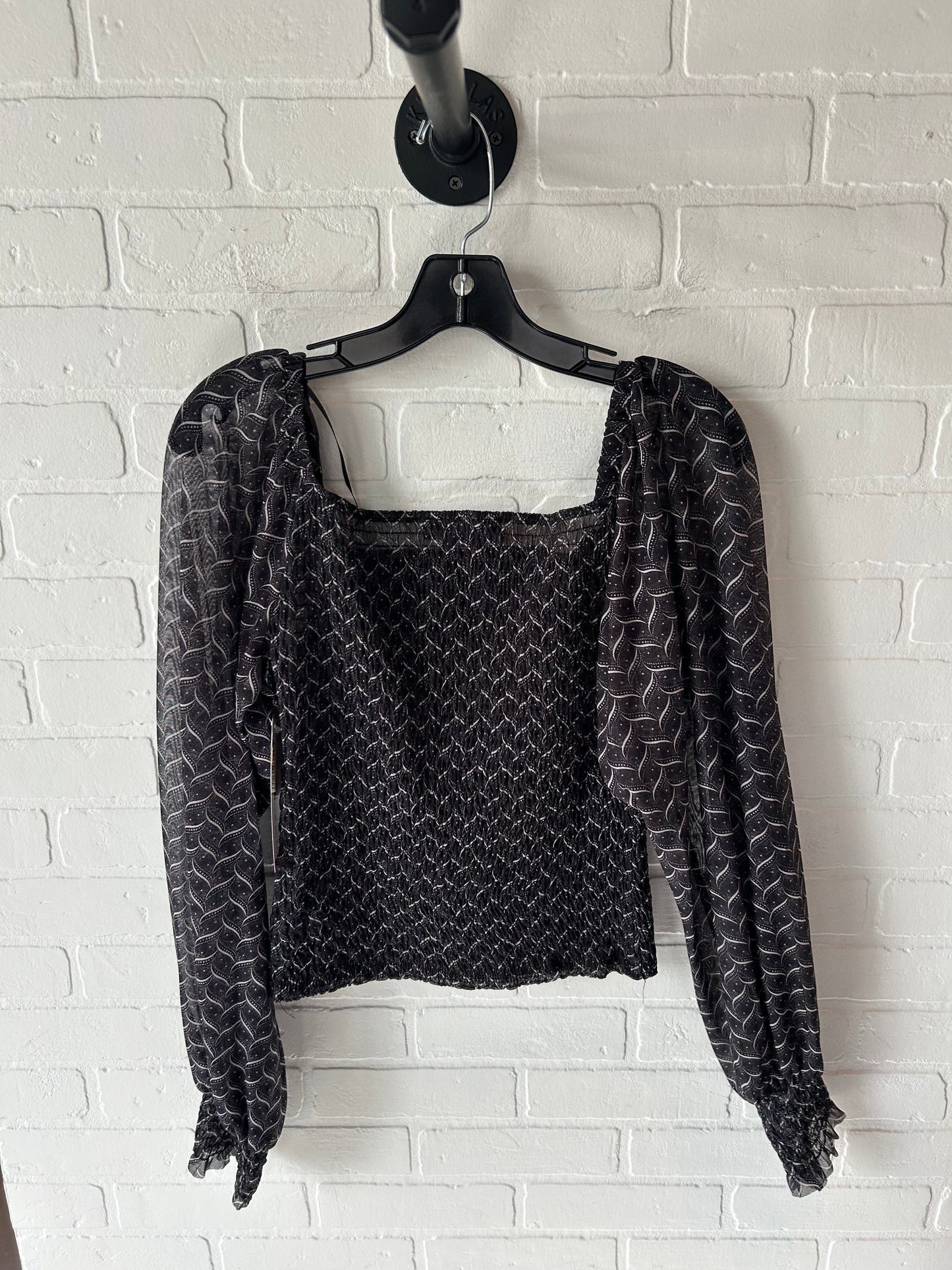 Top Long Sleeve By Anthropologie In Black, Size: S