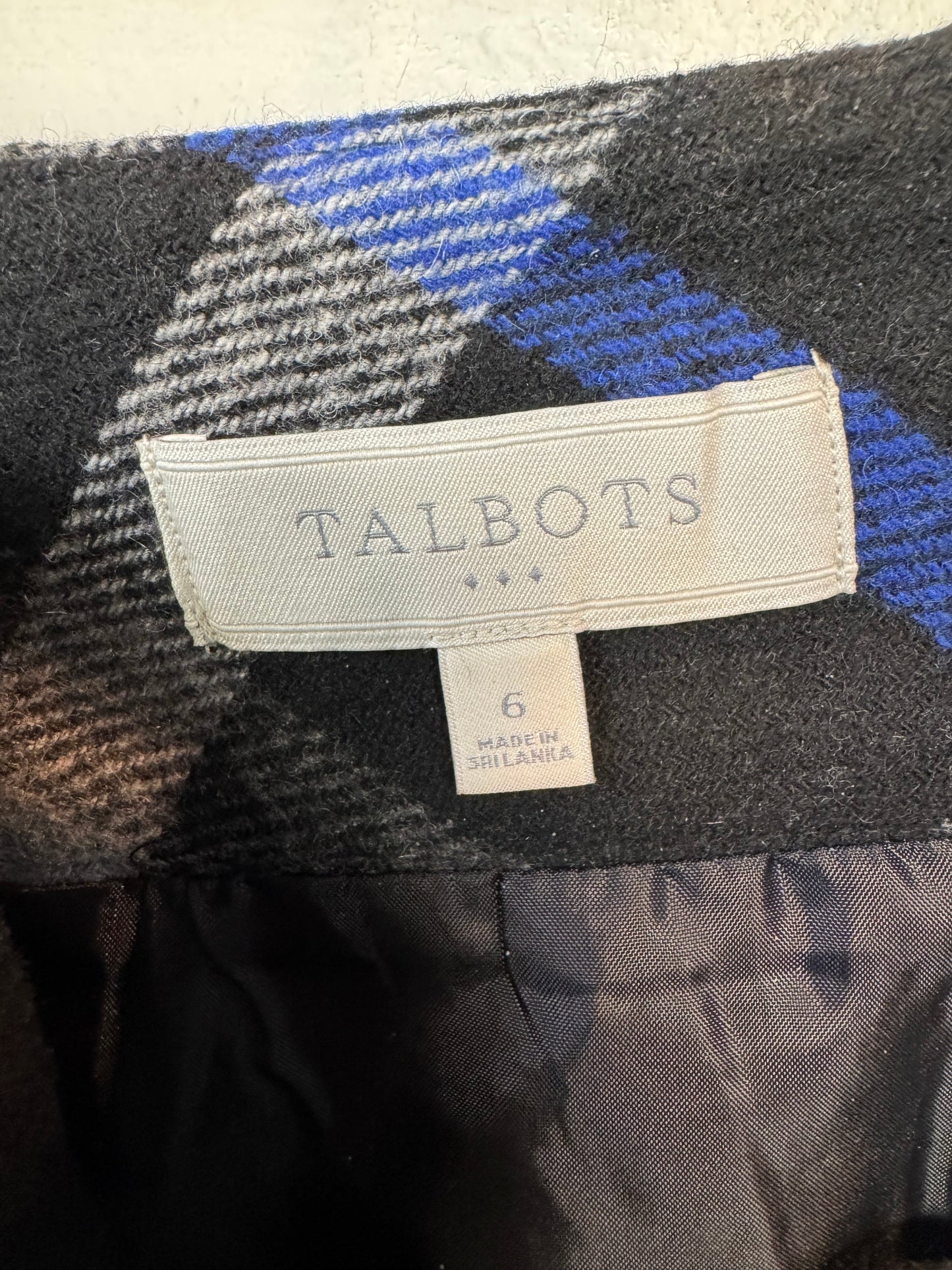 Skirt Mini & Short By Talbots In Black & Blue, Size: 6