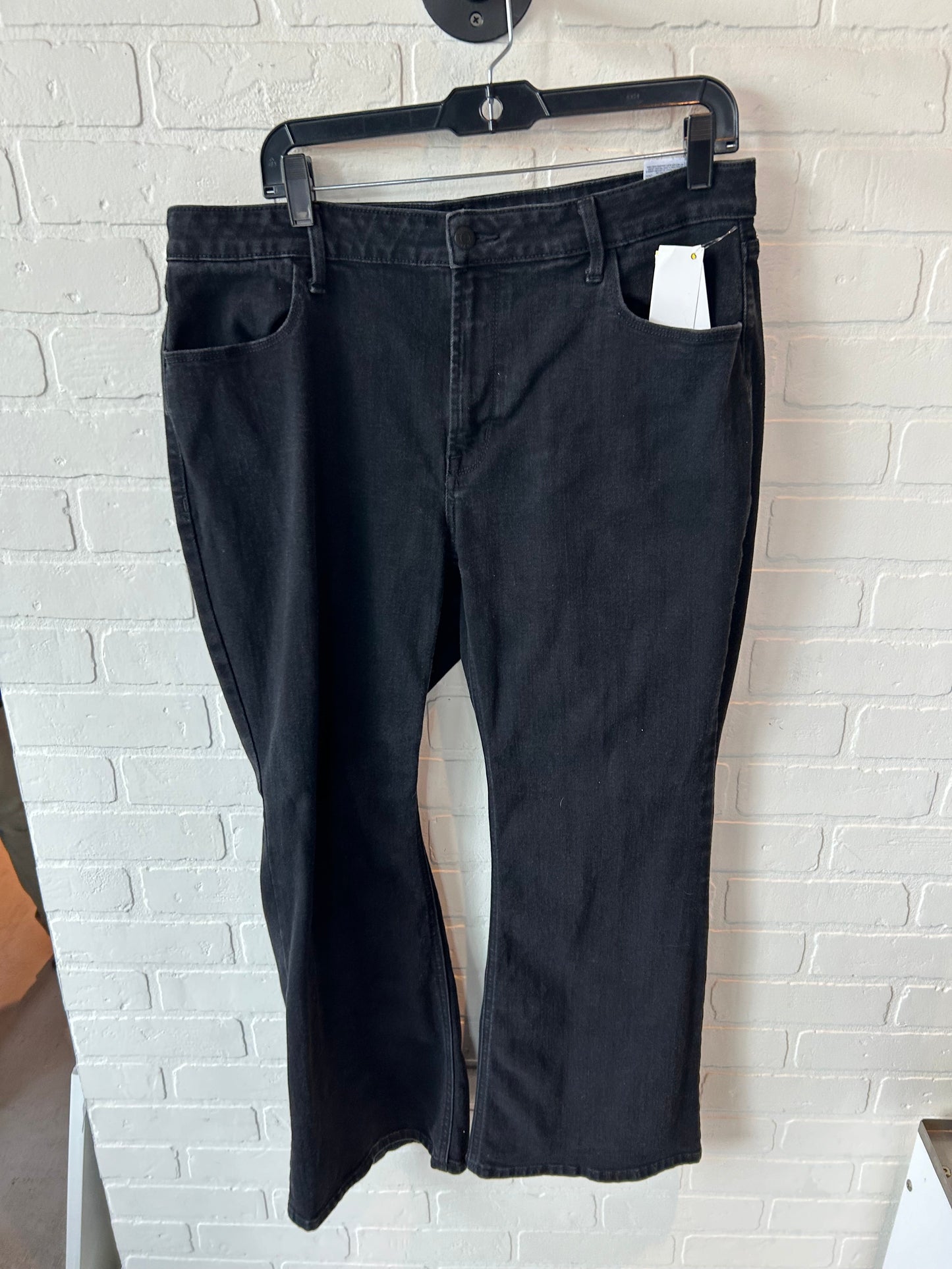 Jeans Flared By Old Navy In Black Denim, Size: 16