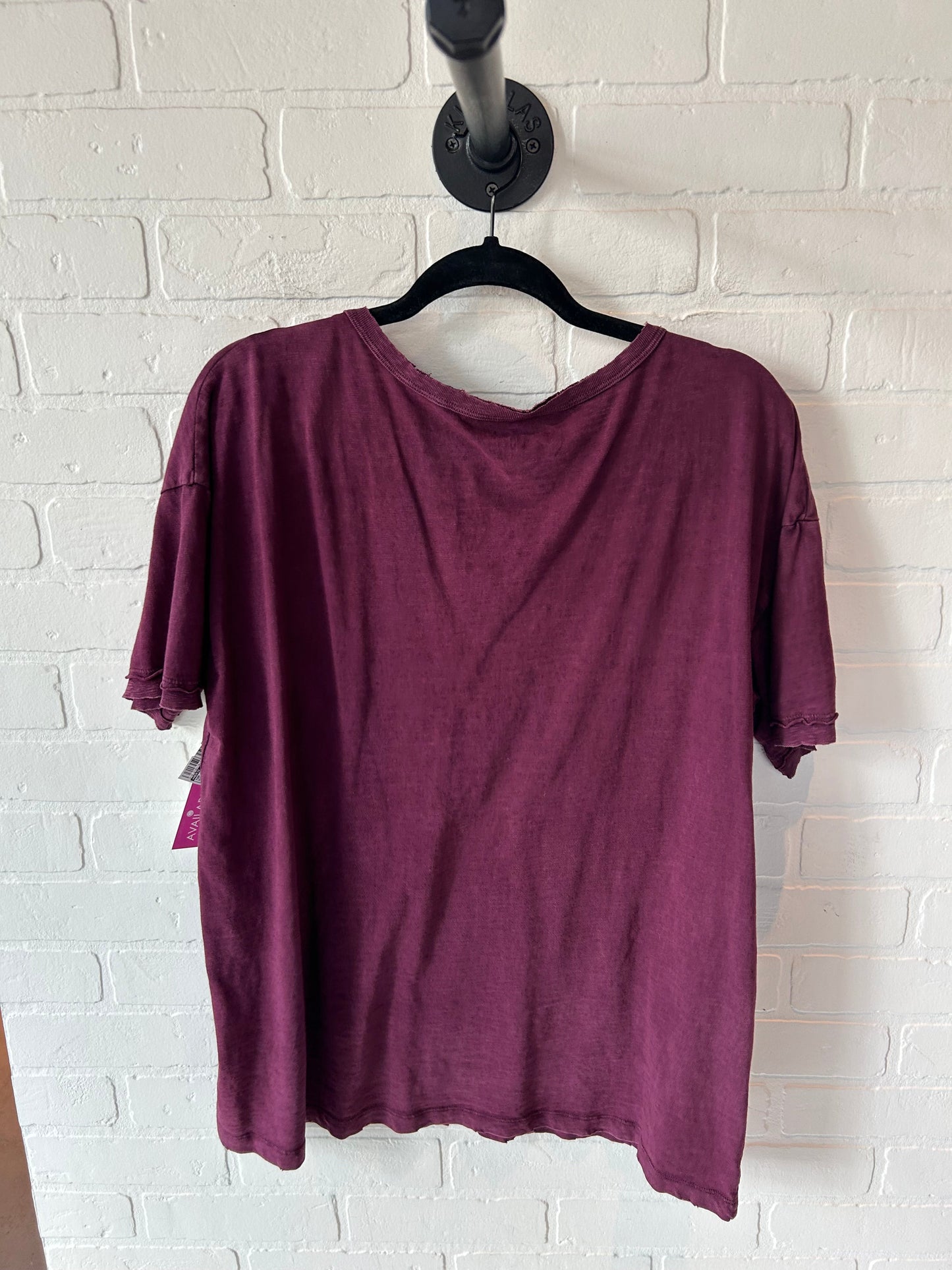 Top Short Sleeve By Aerie In Purple, Size: L