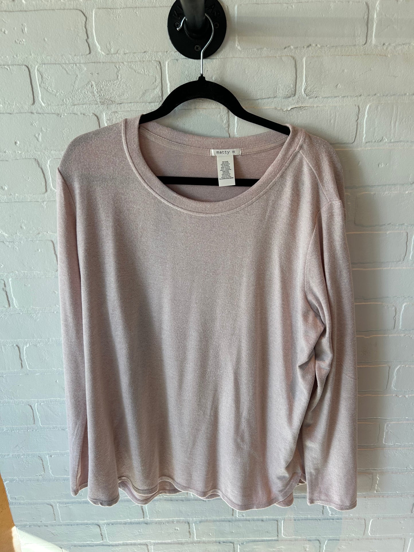 Top Long Sleeve By Matty M In Pink, Size: Xxl