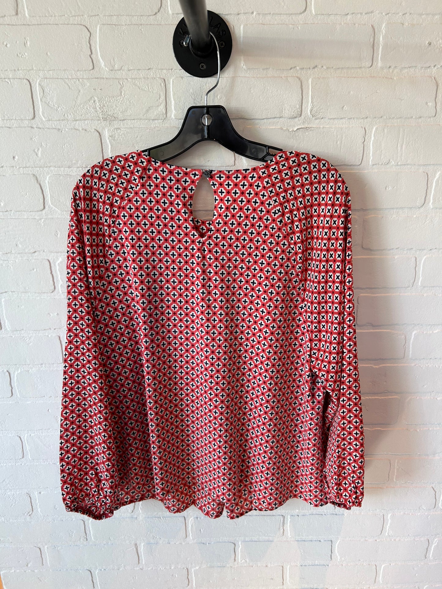 Top Long Sleeve By Ann Taylor In Red, Size: L