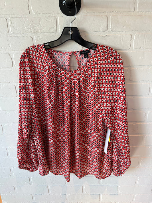 Top Long Sleeve By Ann Taylor In Red, Size: L