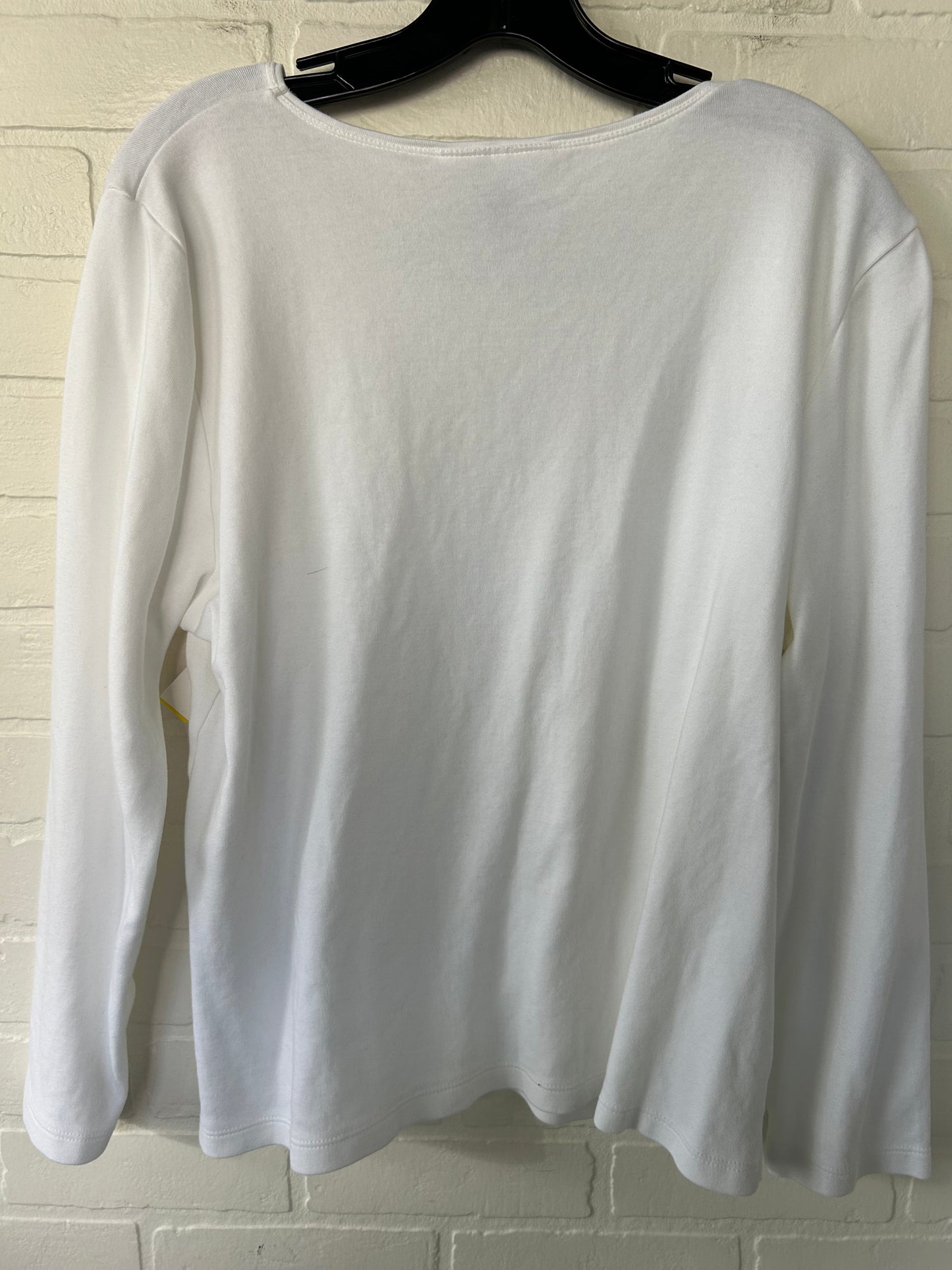 Top Long Sleeve Basic By Karen Scott In White, Size: Xl