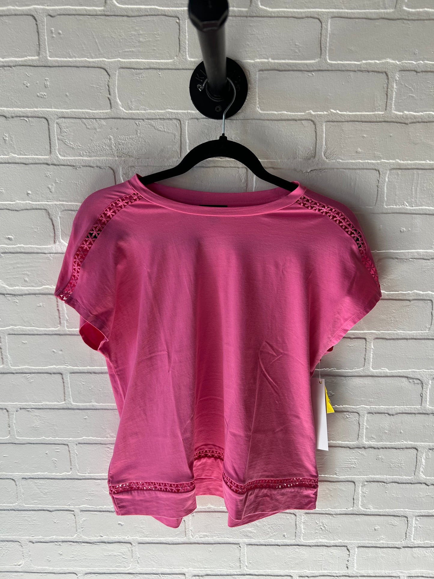 Top Short Sleeve By Ann Taylor In Pink, Size: M