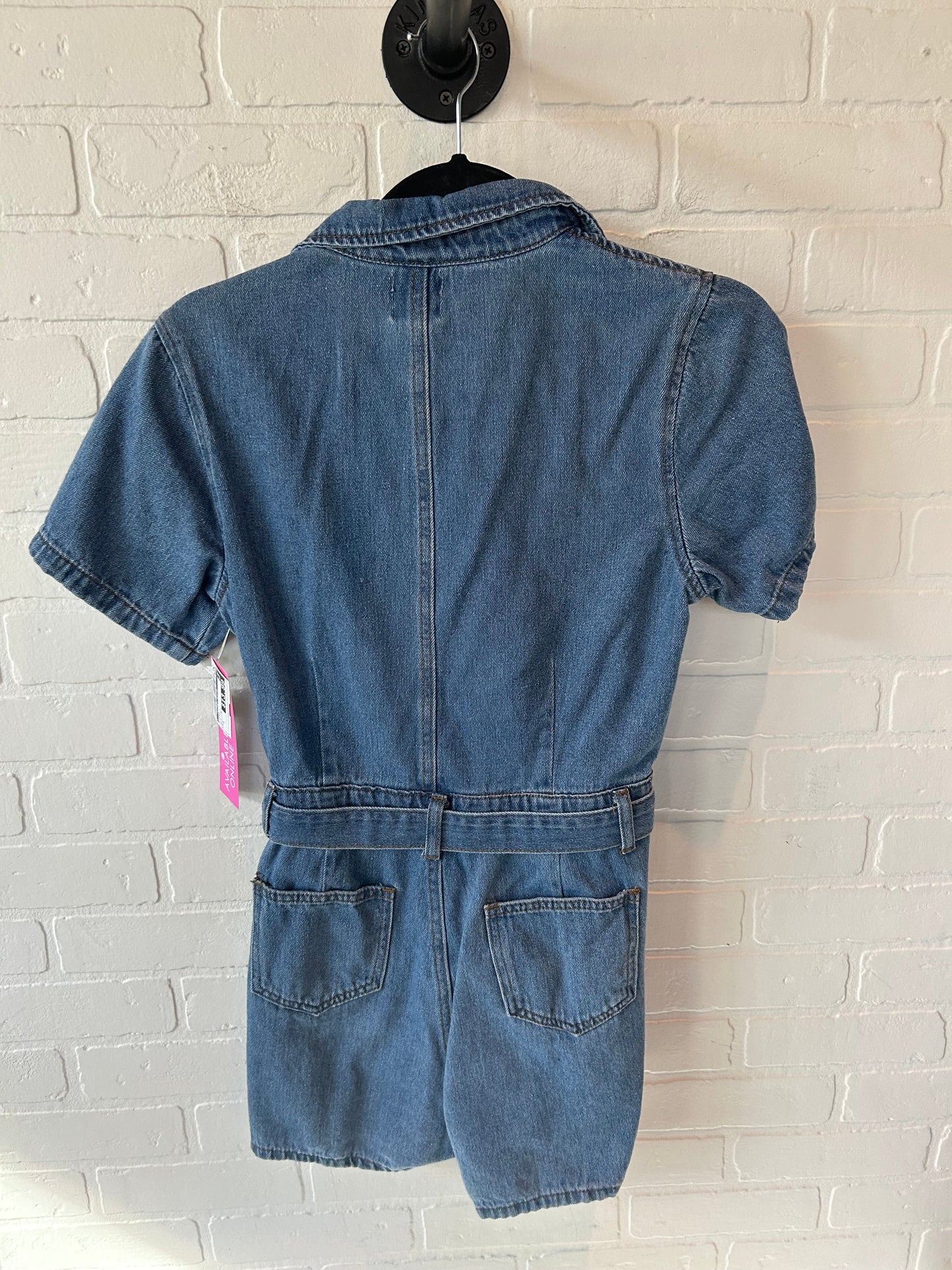 Romper By Clothes Mentor In Blue Denim, Size: S