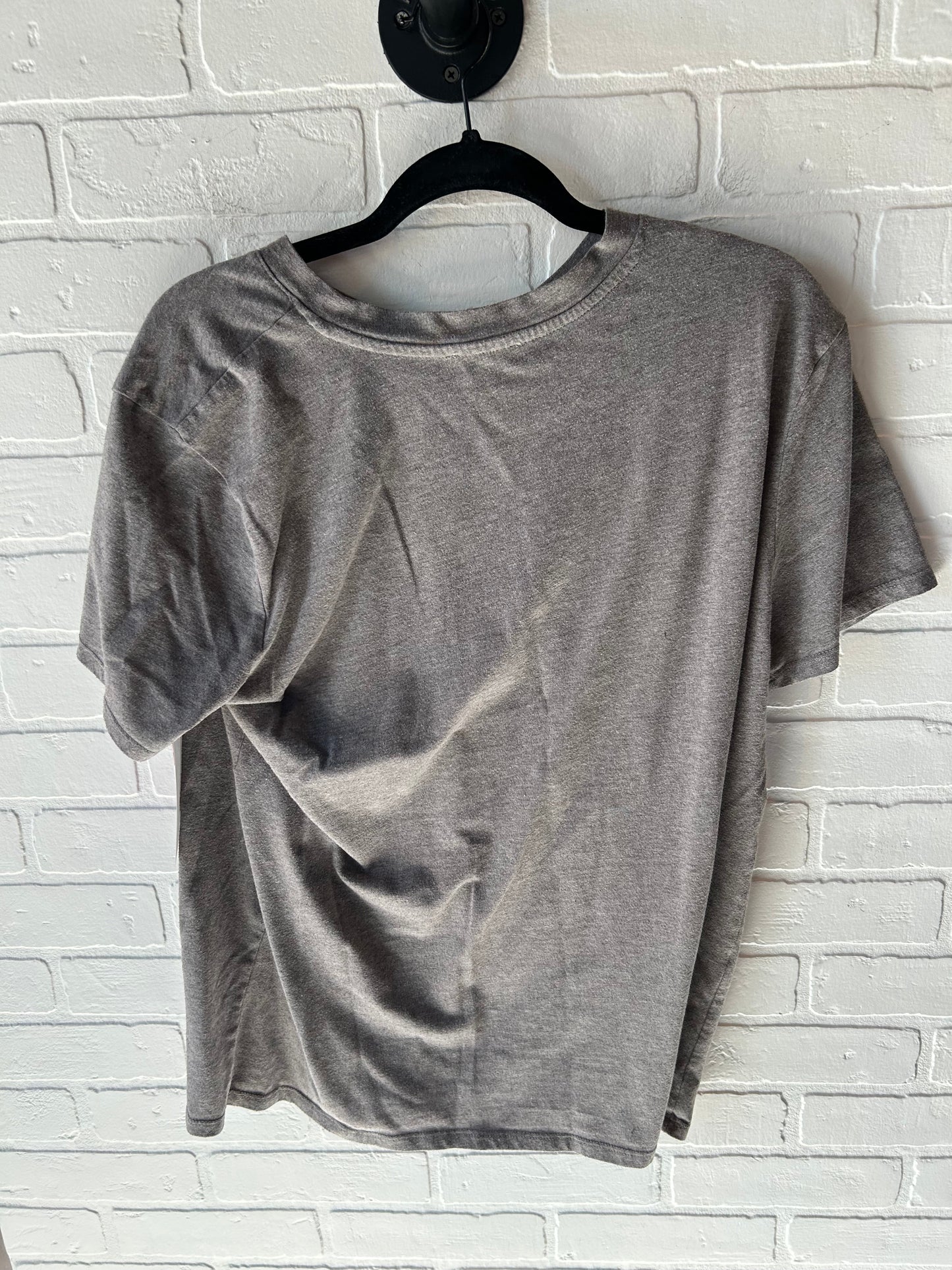 Top Short Sleeve Basic By Maurices In Grey, Size: L