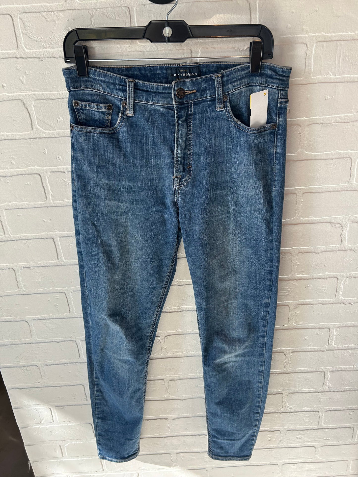 Jeans Skinny By Lucky Brand In Blue Denim, Size: 8