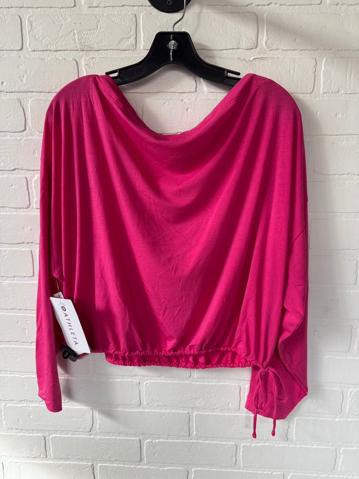 Athletic Top Long Sleeve Crewneck By Athleta In Pink, Size: M