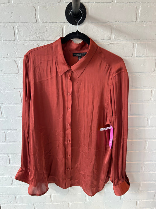 Top Long Sleeve By Banana Republic In Orange, Size: Xl