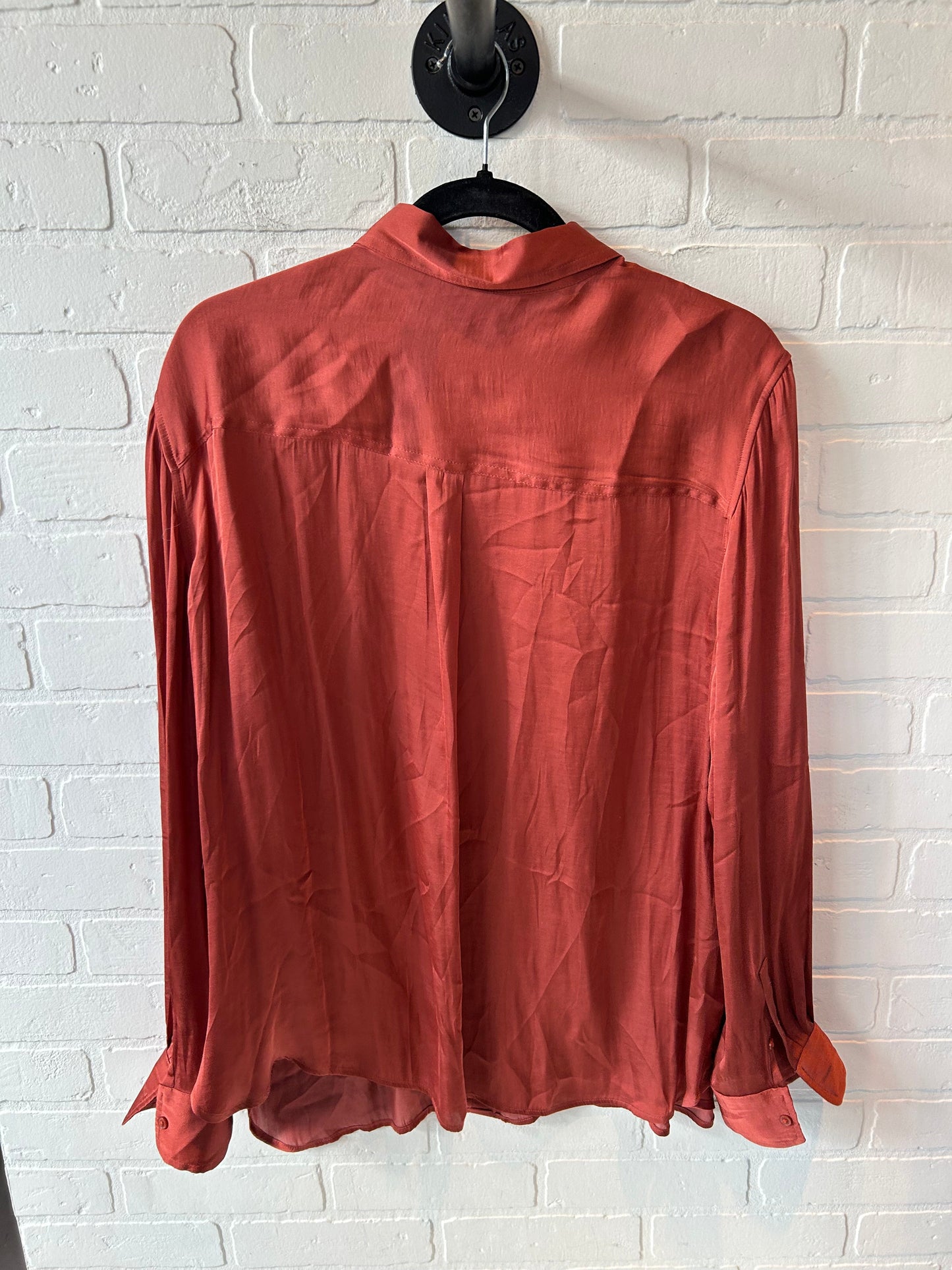 Top Long Sleeve By Banana Republic In Orange, Size: Xl