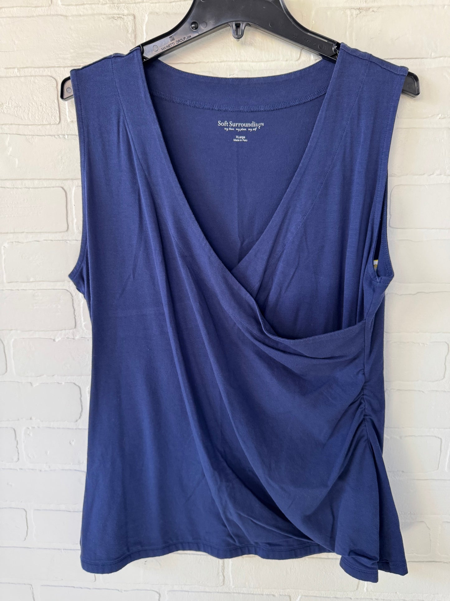 Top Sleeveless By Soft Surroundings In Blue, Size: Xl