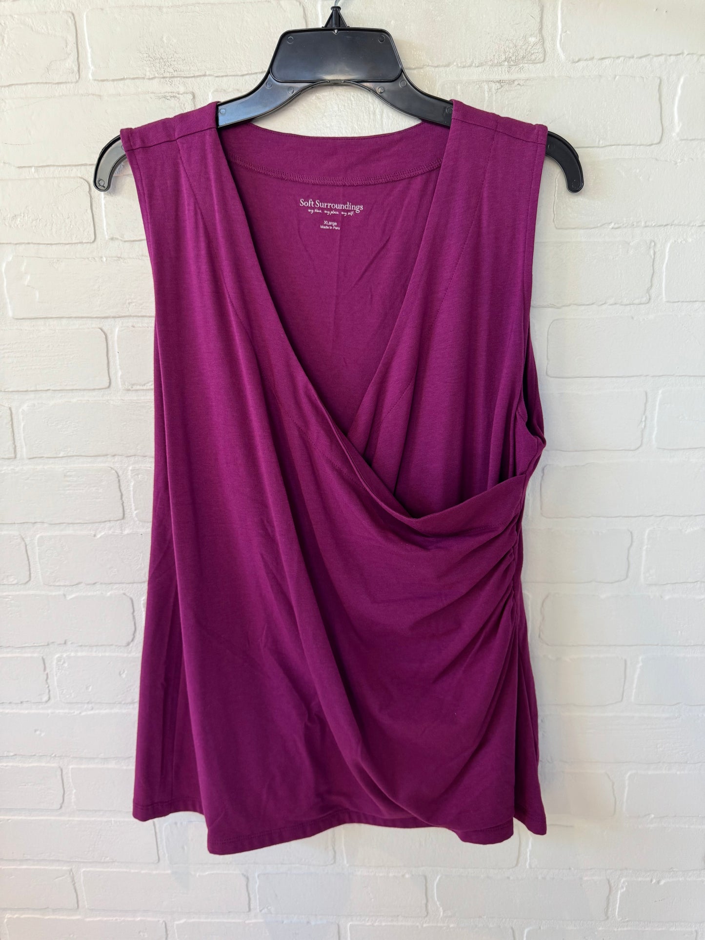 Top Sleeveless By Soft Surroundings In Purple, Size: Xl