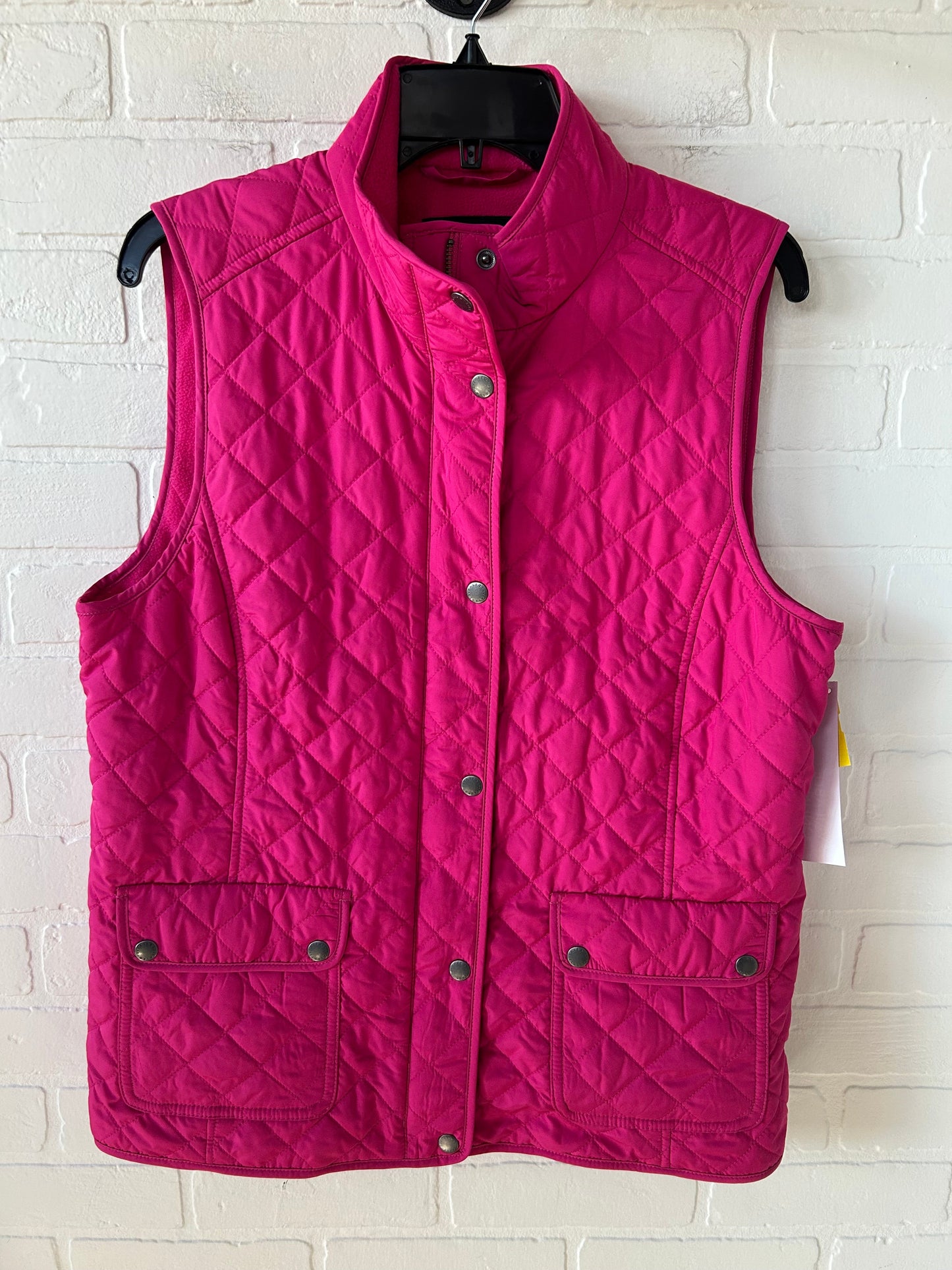 Vest Puffer & Quilted By Talbots In Pink, Size: L