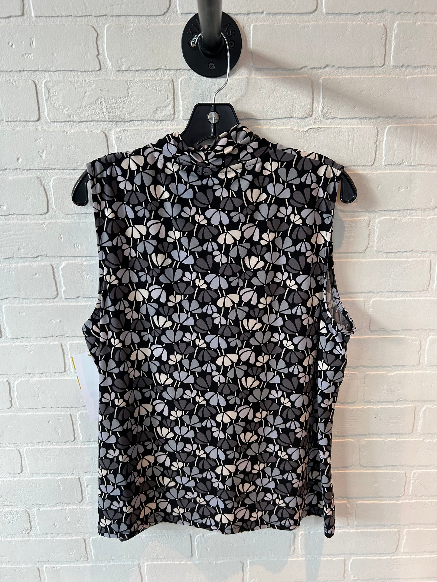 Top Sleeveless By Anne Klein In Black & Tan, Size: Xl