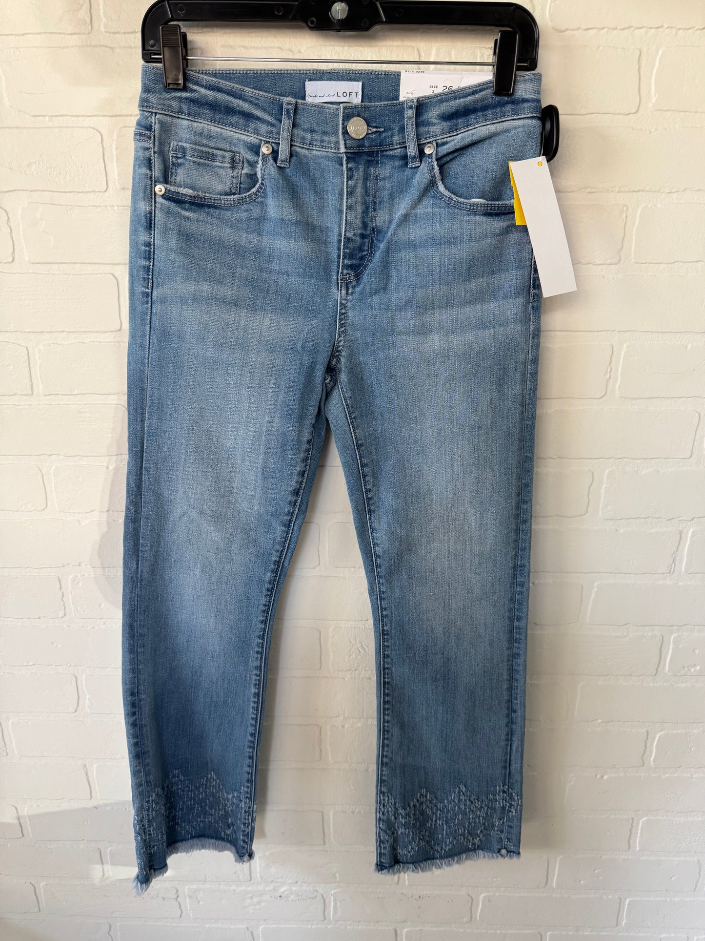 Jeans Flared By Loft In Blue Denim, Size: 2